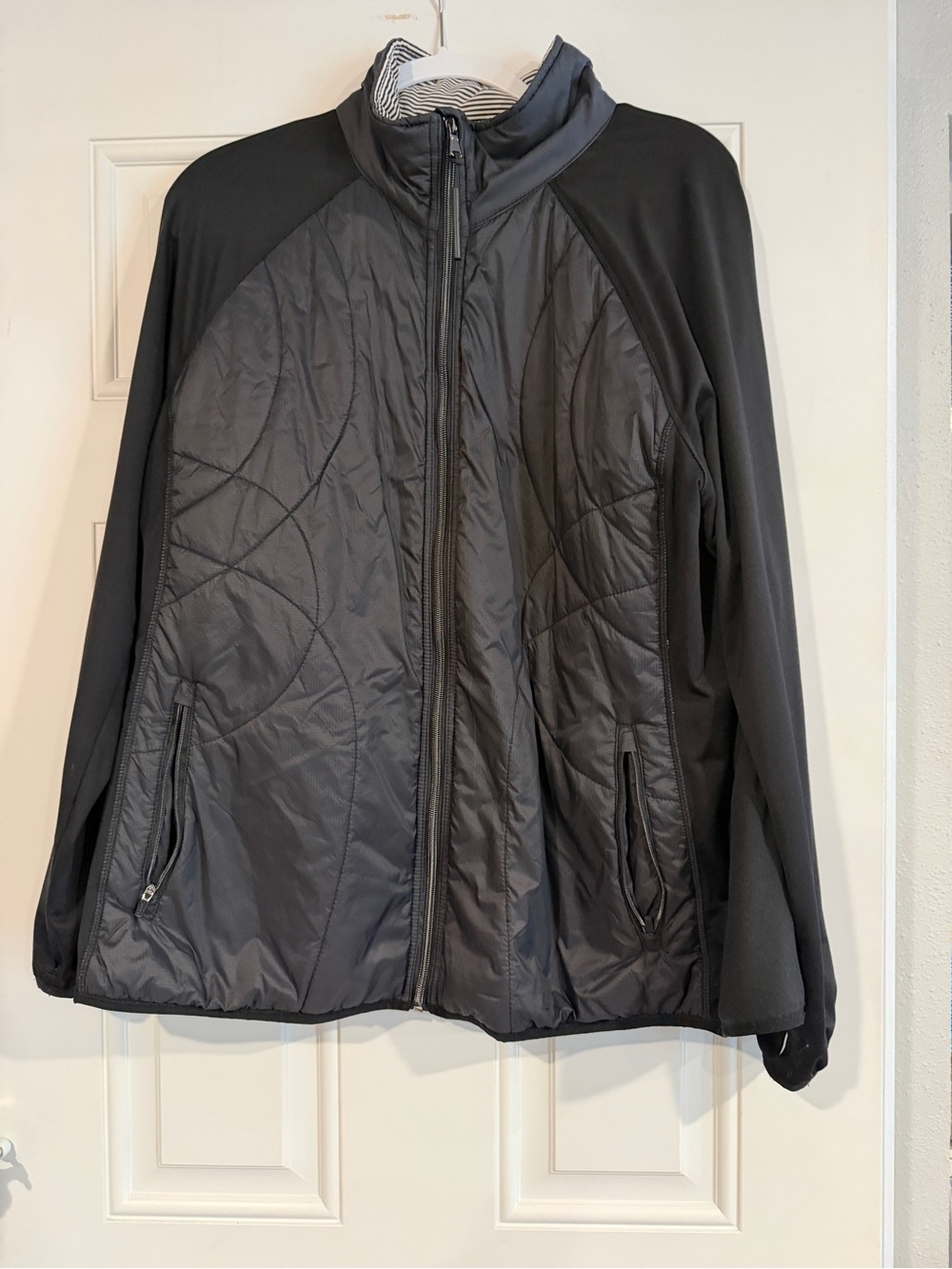 Calvin Klein Quilted Full-Zip Jacket - Black